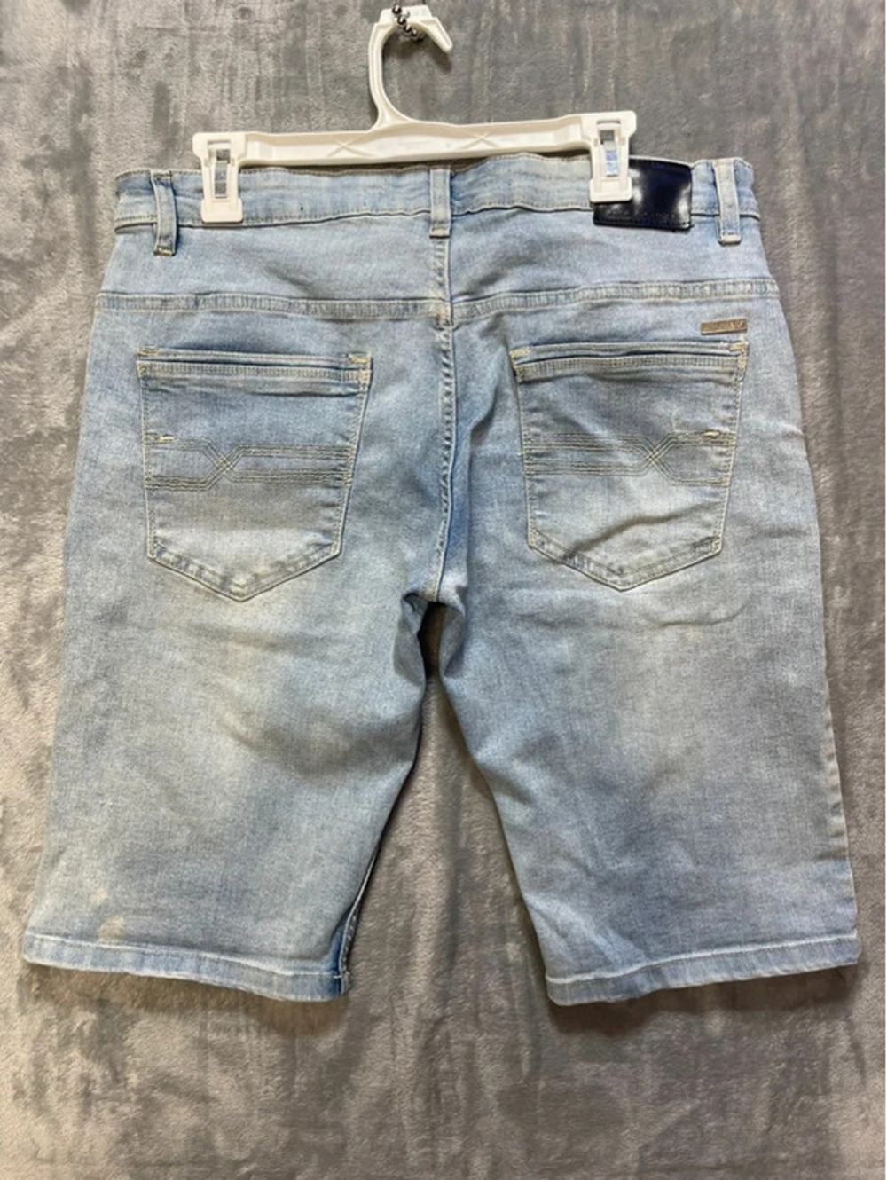 Nick Danger Mens Stretch Denim Shorts W34 Light Wash Built For Comfort Jorts - Picture 2 of 9